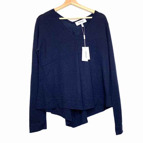 DEREK LAM Ventura Wool Blend V-Neck Sweater M - Picture 3 of 11